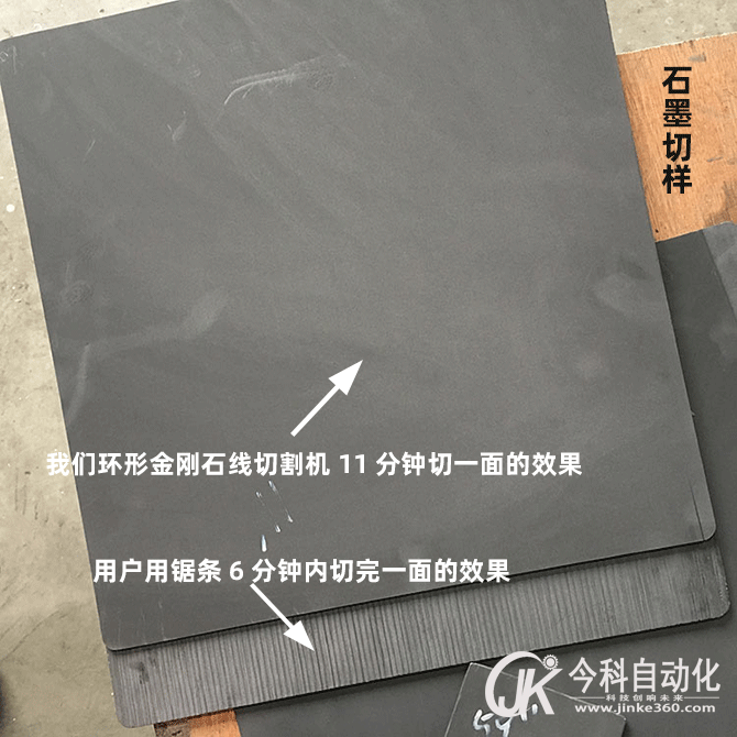 我们环形金刚石线切割与锯床切割效果对比