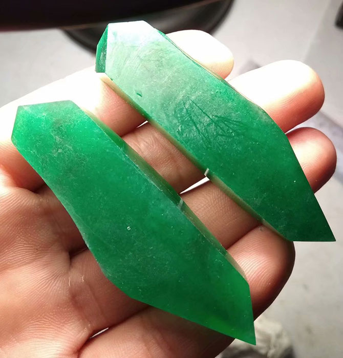 翡翠切割样品效果