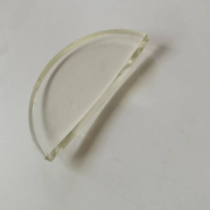加工实例/卧式环线机光学玻璃凹透镜切割效果