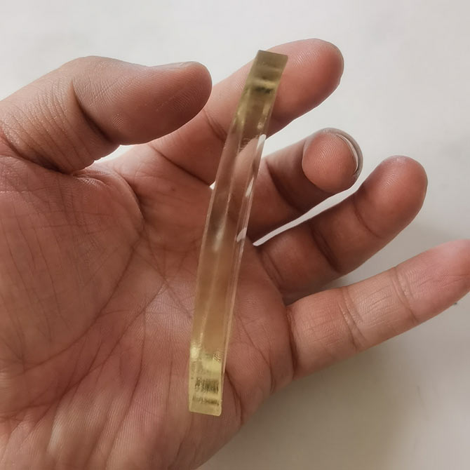 加工实例/卧式环线机光学玻璃凹透镜切割效果